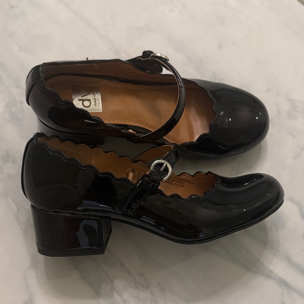 Dolce Vita Black Patent Leather Mary Jane Shoes